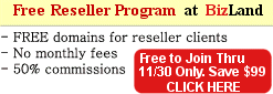 Fr'ee Reseller Program from BizLand - Earn 50% Commissions!