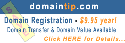 Domain Name Services, Registration @  $9.95/yr