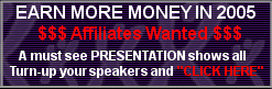 Earn More Money In 2005 - Affiliates Wanted!