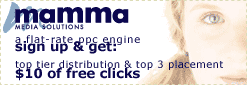 A Flat Rate PPC Engine - Top Placement and $10 of Fr'ee Clicks!