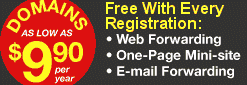 Domain Names as Low as $9.90 Per Year!