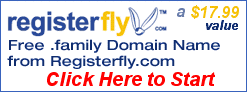 FR'EE .family Domain Name from Registerfly.com!