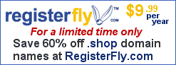 Save 60% off .shop domain names!