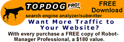 TopDog Pro - Search Engine Analyzer/Submitter - FREE Download!