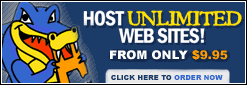 Host Unl&iuml;mited Web Sites From Just $9.95!
