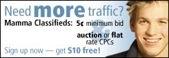 A Flat Rate PPC Engine - Top Placement and $10 of Fr'ee Clicks!