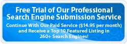 Professional Search Engine Submission Service!