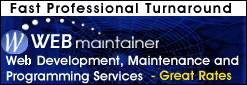 Web Development, Maintenance and Programming Services at Great Rates!